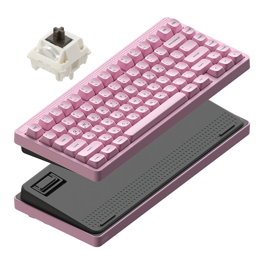 NUPHY NODE75 기계식키보드 하이 프로파일 라이트 핑크, 맥스 갈축 상세 이미지 1
