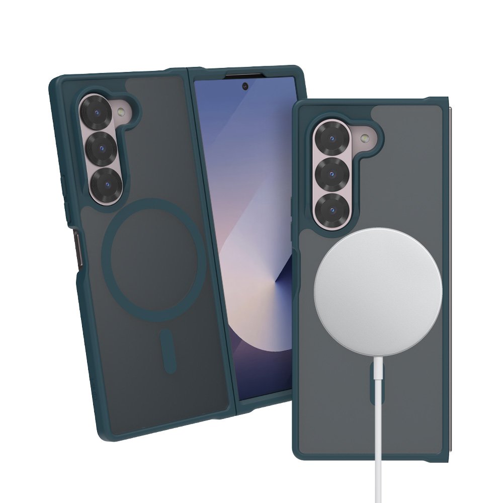 랩씨 맥세이프 마그넷 케이스 지문방지 강력한 자력 매트네이비블루, 갤럭시Z 폴드6 상세 이미지 1