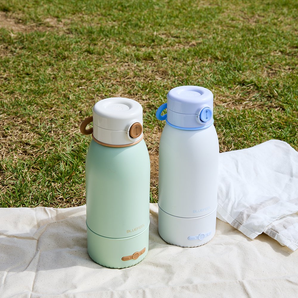 블루필 무선 전기포트 휴대용 분유포트 힛백 가열 텀블러 이유식 여행용 티 커피 500ml 상세 이미지 1