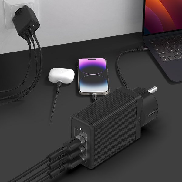 USB PD 100W PPS GaN 접지 멀티 초고속 충전기 GS610 블랙 상세 이미지 2