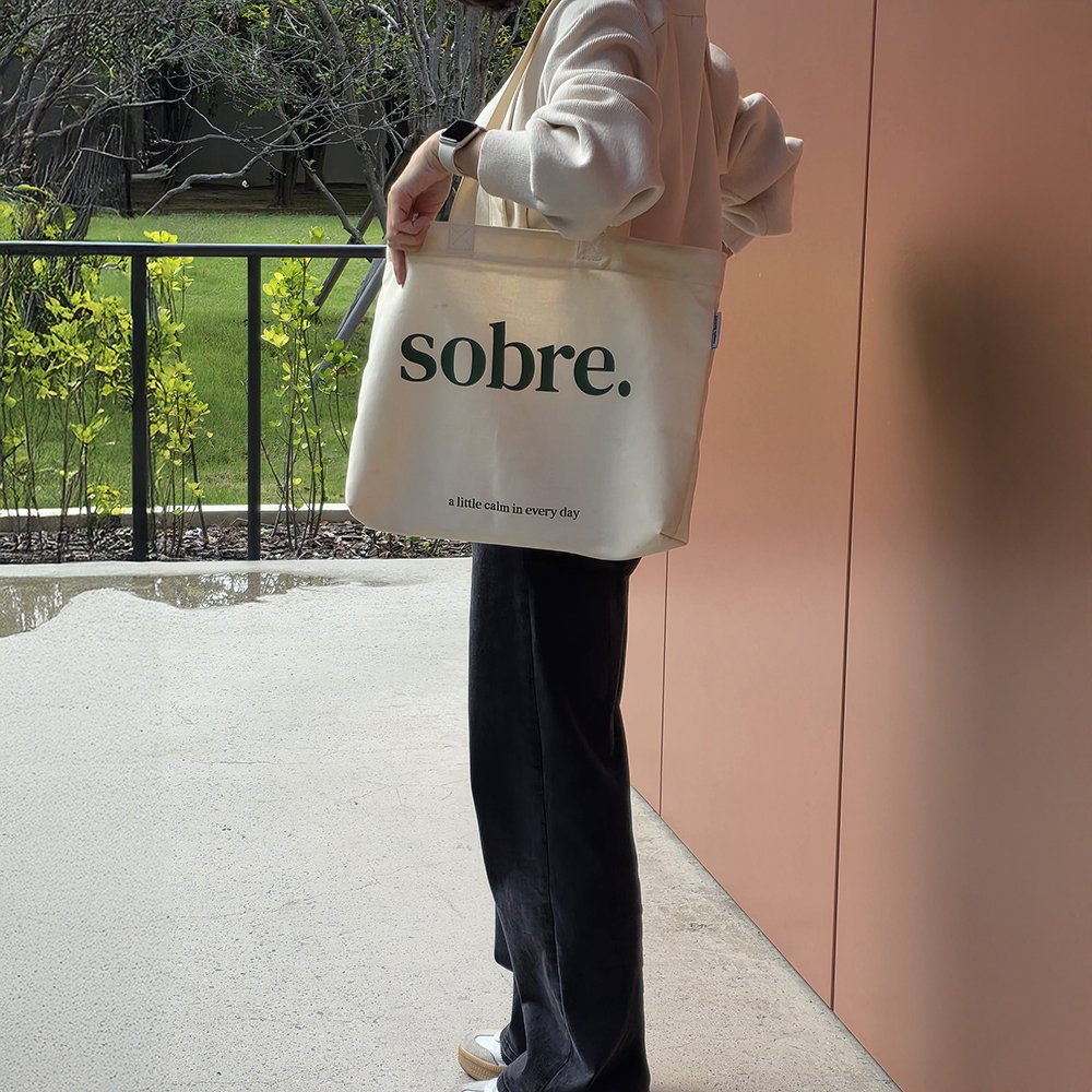 소브레 지퍼 에코백 무지 캔버스 장바구니 가방 상세 이미지 2