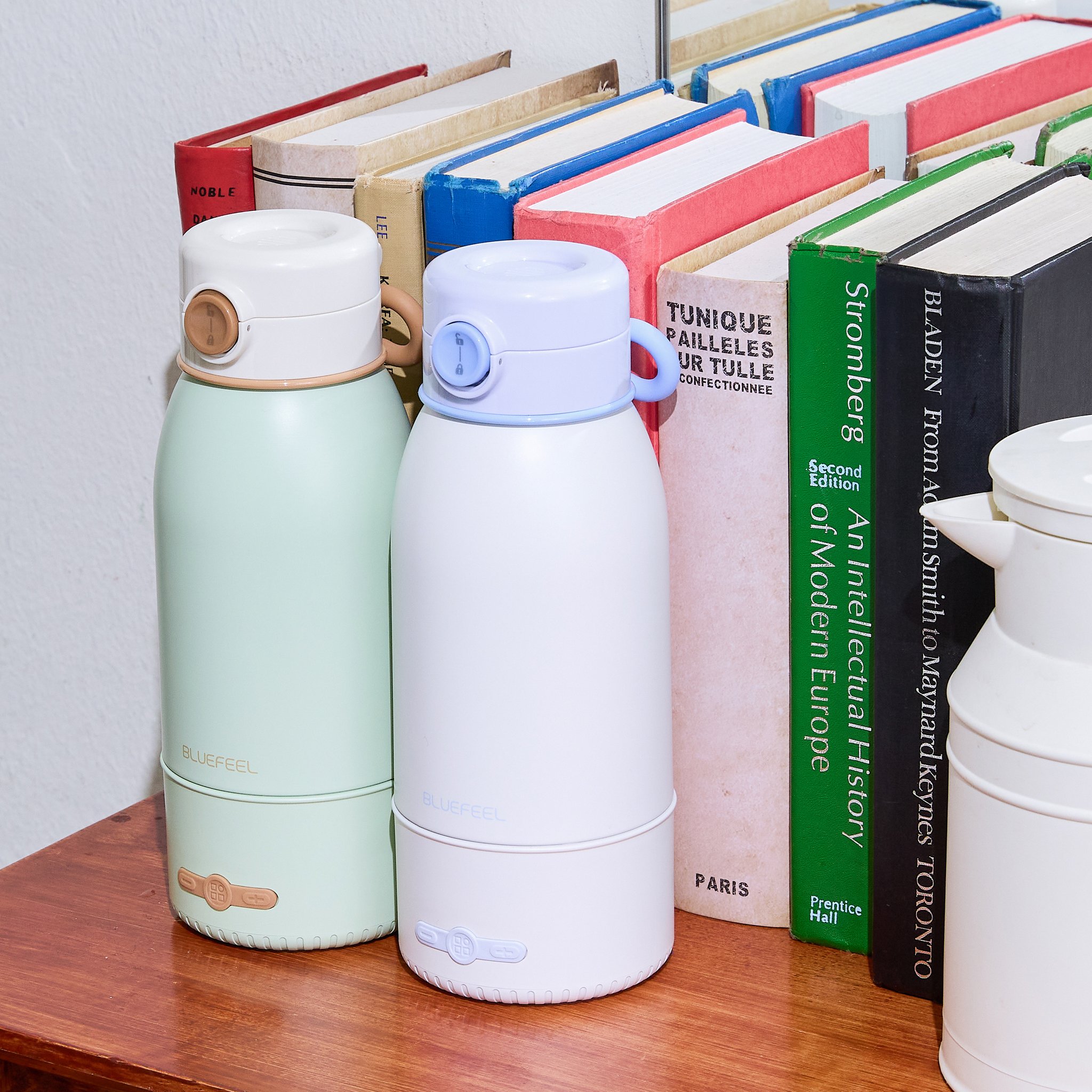 블루필 무선 전기포트 휴대용 분유포트 힛백 가열 텀블러 이유식 여행용 티 커피 500ml 상세 이미지 2