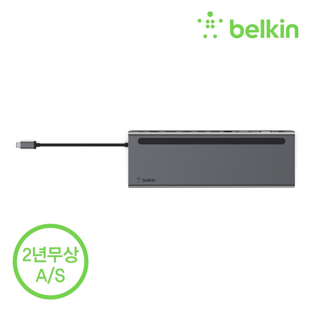 벨킨 11in1 USB C타입 멀티 허브 독 100W 충전 HDMI VGA 이더넷 노트북 거치대형 INC004bt 아이폰17 16 갤럭시 S26 S25 그램 맥북 노트북 호환 상세 이미지 2