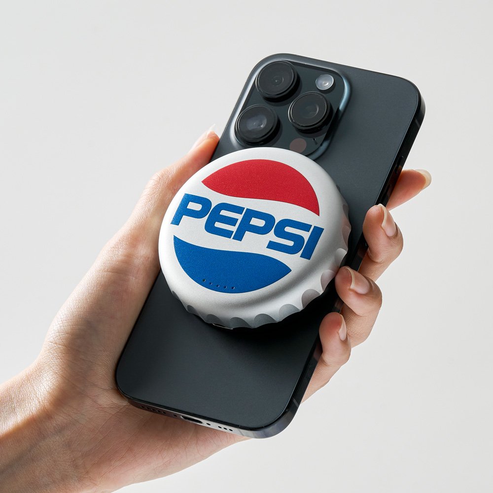 펩시 병뚜껑 마그네틱 맥세이프 호환 유무선 보조 배터리 PEP-MSCC01 상세 이미지 1