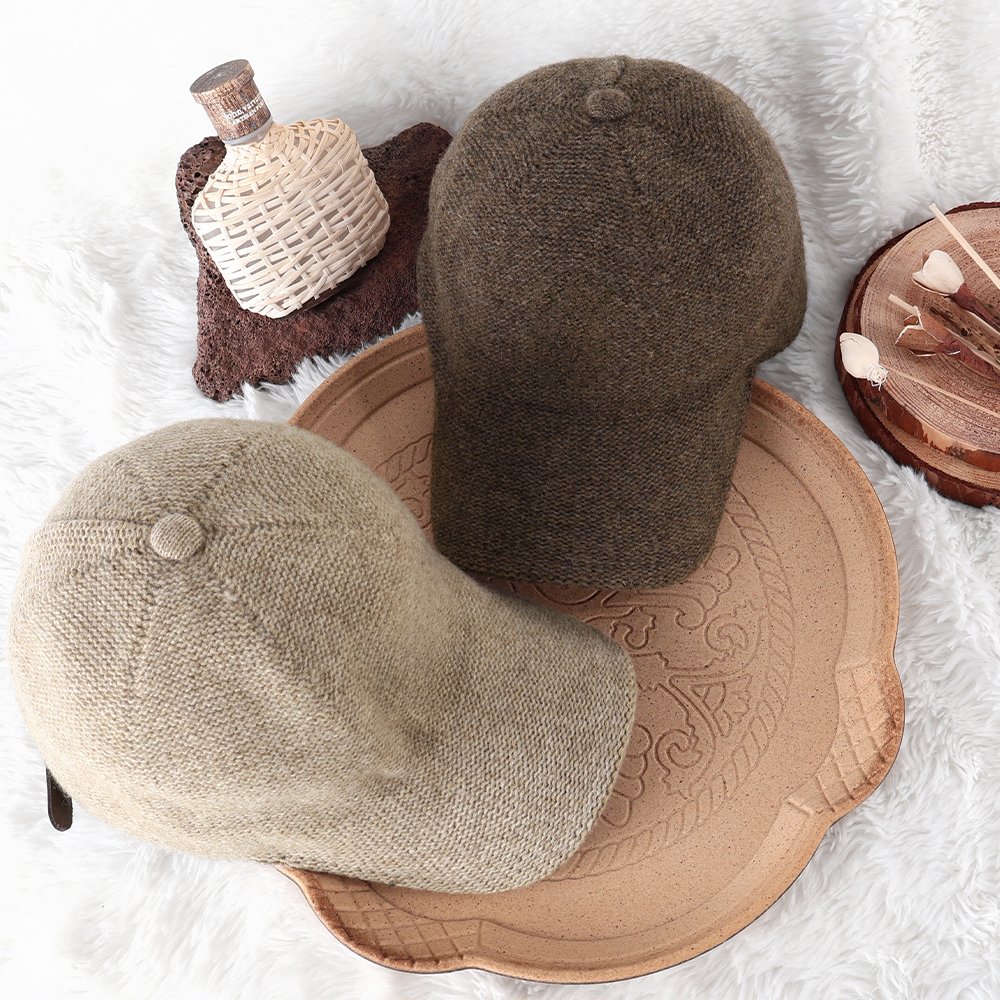 국내제작 겨울 니트캡모자 울소재 베이직 무지 야구모자 상세 이미지 1