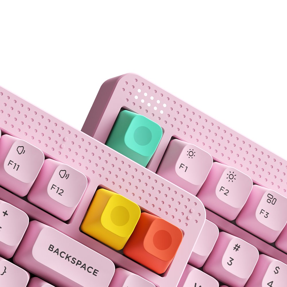 NUPHY NODE75 기계식키보드 하이 프로파일 라이트 핑크, 맥스 갈축 상세 이미지 1