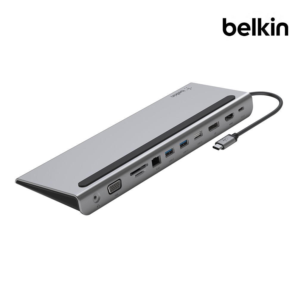 벨킨 11in1 USB C타입 멀티 허브 독 100W 충전 HDMI VGA 이더넷 노트북 거치대형 INC004bt 아이폰17 16 갤럭시 S26 S25 그램 맥북 노트북 호환 상세 이미지 1