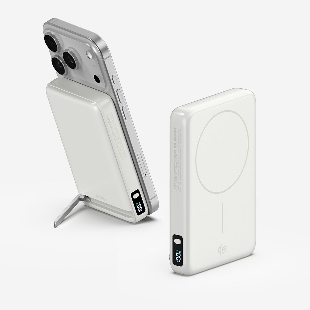Qi2 25W 맥세이프 초고속 무선 보조배터리 QB610 10000mAh, 화이트 상세 이미지 1