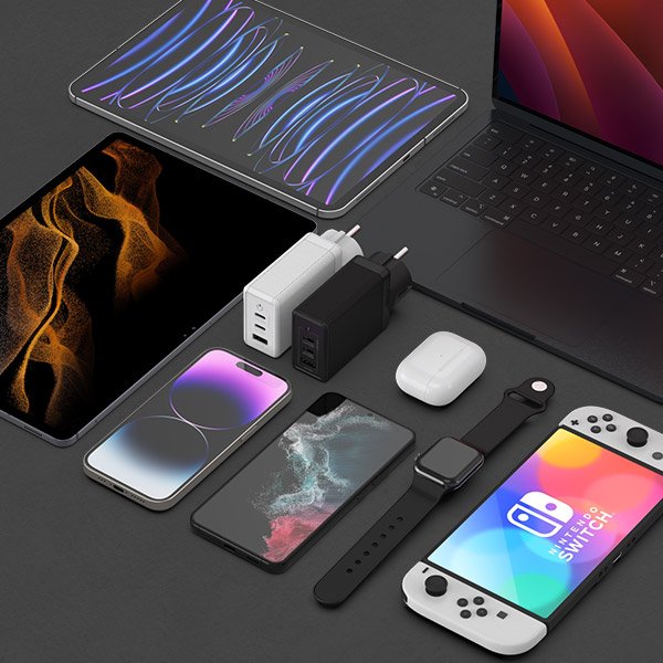 USB PD 100W PPS GaN 접지 멀티 초고속 충전기 GS610 블랙 상세 이미지 1